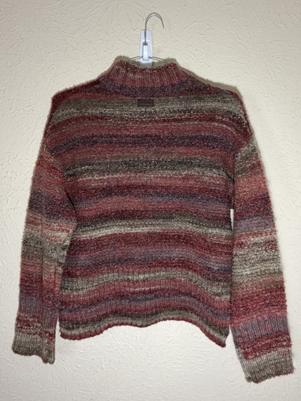 Prana NWT Unbounded Wool Blend Mock Turtleneck Sweater in fall colors-Size Small - Picture 3 of 7